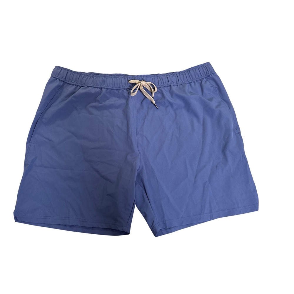 Right of Way Mens XXL Athletic Shorts Blue Drawstring Gym Running Performance
